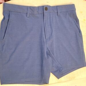 Johnnie-O Calcutta Woven Prep Performance Golf Shorts in Laguna Blue